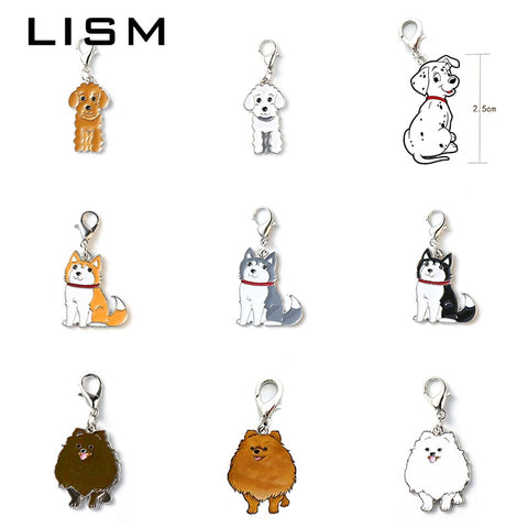 Pet Dog Metal ID Tag Dog Shape Tag Collar Dalmatian Dog Decoration Necklace Pendant Hanging Decor Keychain Pet Cat Accessories