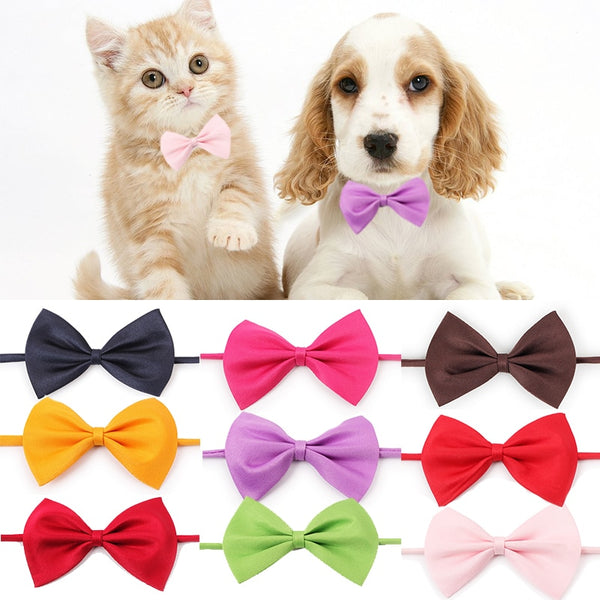 New Pet Cat Dog Collar Bow Tie Adjustable Neck Strap Cat Dog Grooming Accessories Puppy Product Supplies