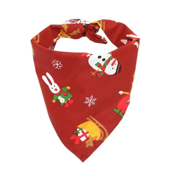 Christmas Pet Dog Bandana Small Large Dog Bibs Towel Scarf Halloween Pumpkin Printing Puppy Pet Grooming Costume Accessories