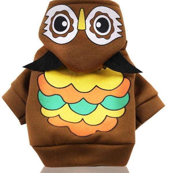 New Winter Pet Dog Cat Costumes Cartoon Animal Duck Owl Tiger Dinosaur Cosplay Clothing For Puppy Halloween Warm Dogs Hoodies