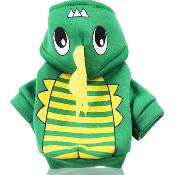 New Winter Pet Dog Cat Costumes Cartoon Animal Duck Owl Tiger Dinosaur Cosplay Clothing For Puppy Halloween Warm Dogs Hoodies