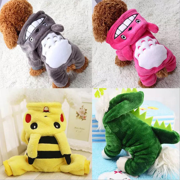 Pet Clothes Winter Warm Fleece Chihuahua Coat Jackets Puppy Cat Hoodies Costumes Pug French Bulldog Clothing