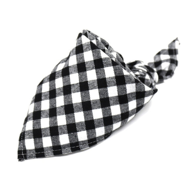 Dog Bandanas Large Pet Scarf Pet Bandana For Dog Cotton Plaid WashableBow ties Collar Cat Dog Scarf Large Dog Accessories