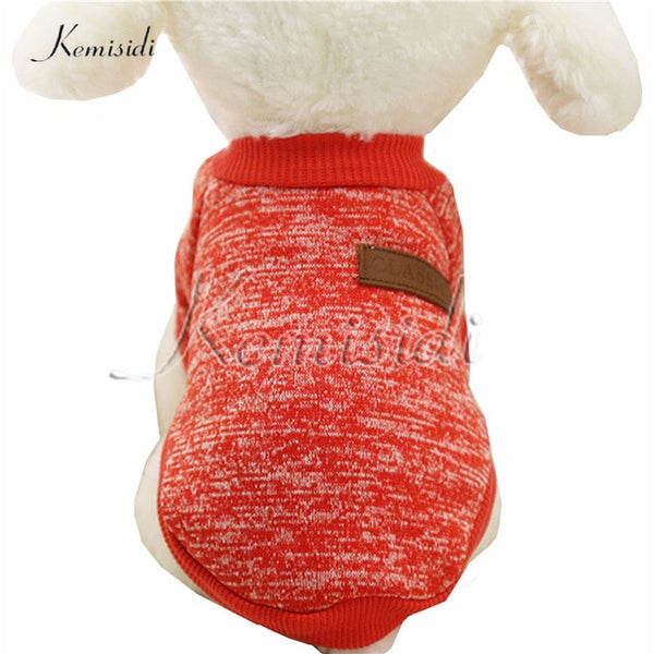 KEMISIDI Dog Clothes Ten Colors Classic Fashion Wool Sweater Dog And Cat Autumn And Winter Sweet Fleece Clothing