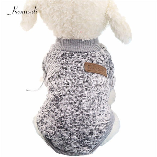 KEMISIDI Dog Clothes Ten Colors Classic Fashion Wool Sweater Dog And Cat Autumn And Winter Sweet Fleece Clothing