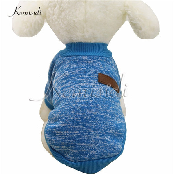 KEMISIDI Dog Clothes Ten Colors Classic Fashion Wool Sweater Dog And Cat Autumn And Winter Sweet Fleece Clothing