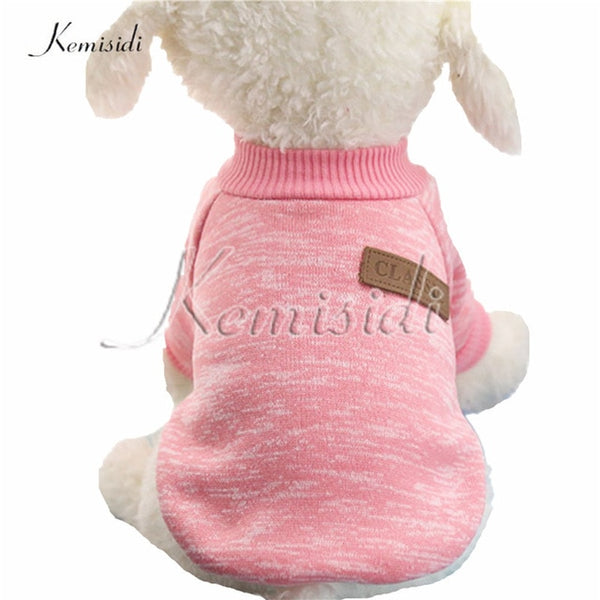 KEMISIDI Dog Clothes Ten Colors Classic Fashion Wool Sweater Dog And Cat Autumn And Winter Sweet Fleece Clothing