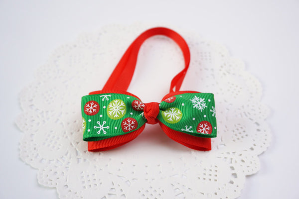 1 Pieces Cute Christmas Pet Supplies Handmade Ribbon Dog Bow Ties 8 Colors Cat Neck Tie Dog Accessories