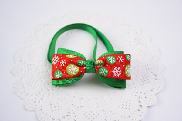 1 Pieces Cute Christmas Pet Supplies Handmade Ribbon Dog Bow Ties 8 Colors Cat Neck Tie Dog Accessories