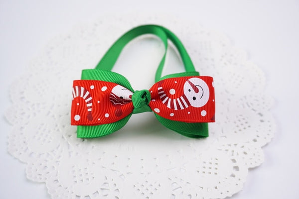 1 Pieces Cute Christmas Pet Supplies Handmade Ribbon Dog Bow Ties 8 Colors Cat Neck Tie Dog Accessories