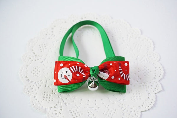 1 Pieces Cute Christmas Pet Supplies Handmade Ribbon Dog Bow Ties 8 Colors Cat Neck Tie Dog Accessories