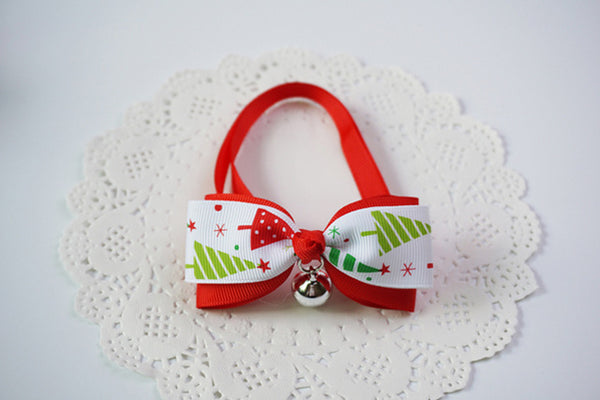 1 Pieces Cute Christmas Pet Supplies Handmade Ribbon Dog Bow Ties 8 Colors Cat Neck Tie Dog Accessories