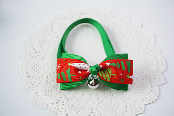 1 Pieces Cute Christmas Pet Supplies Handmade Ribbon Dog Bow Ties 8 Colors Cat Neck Tie Dog Accessories