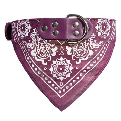 Puppy Neckerchief Adjustable Pet Dog Cat Neck Bandana Collar Scarf Accessories for Cats & Small Dogs Black Red Blue Pink Purple